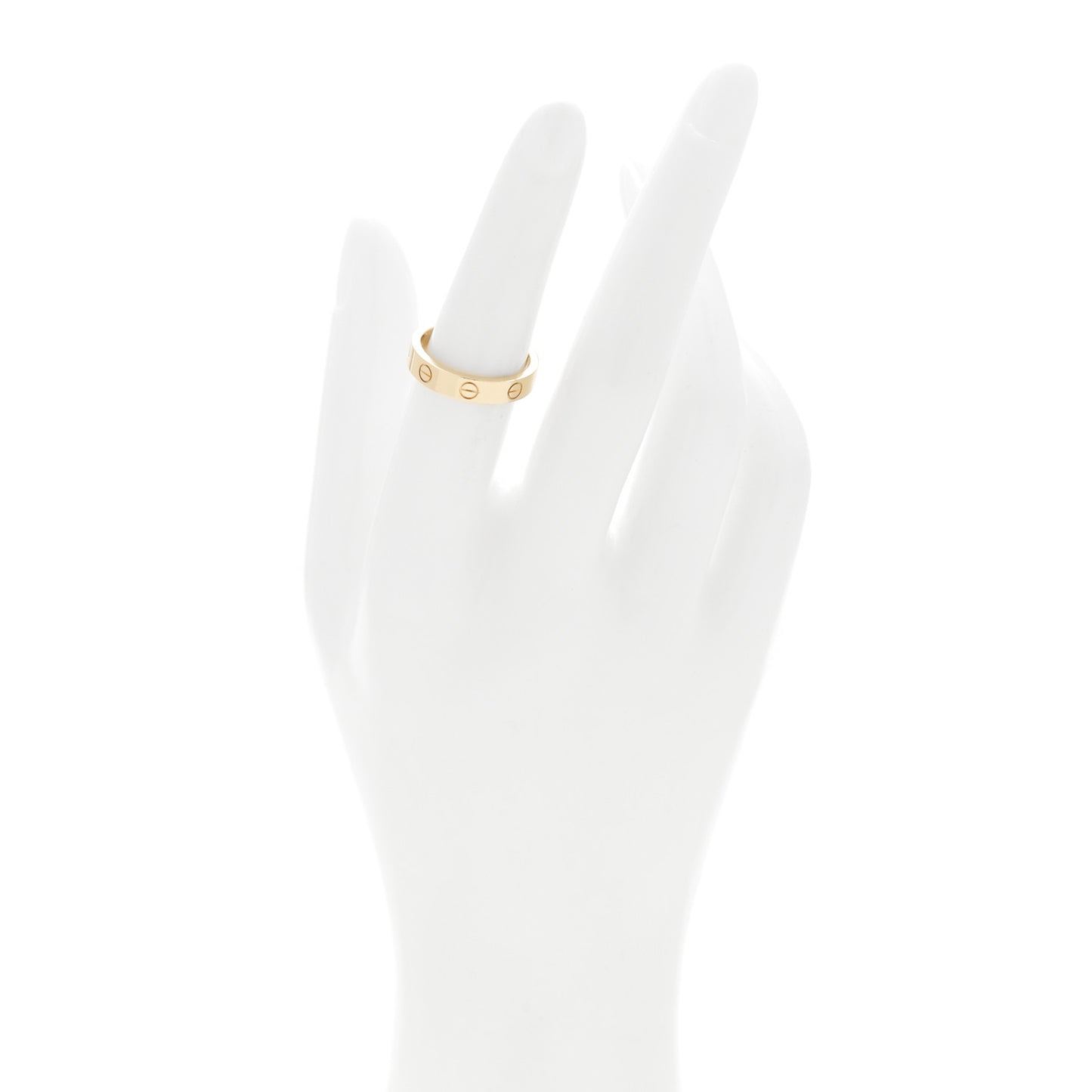 18K Yellow Gold Diamond 4mm LOVE Wedding Band Ring 52 6
