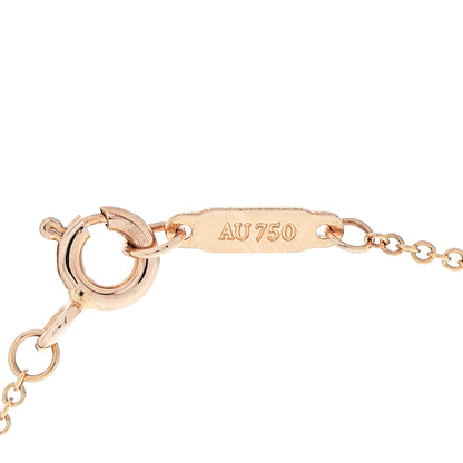 Tiffany 18K Rose Gold Diamond Mini Cross Pendant Necklace 5 of 5