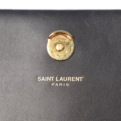 Saint Laurent Smooth Calfskin Classic Monogram Kate Tassel Chain Wallet Black 11 of 16