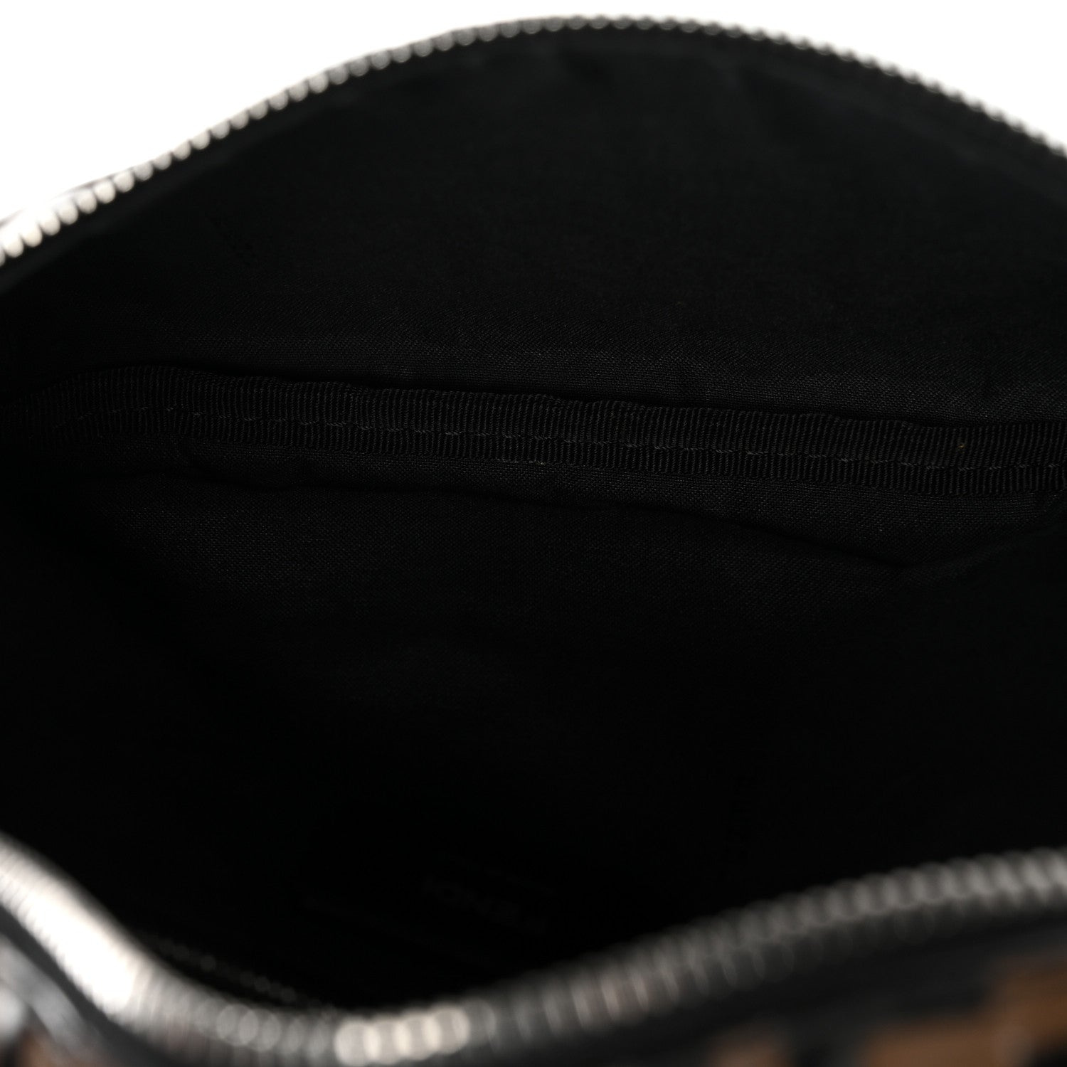 Fendi Vitello Century Bi-Color FF 1974 Embossed Belt Bag Maya Black 5 of 10