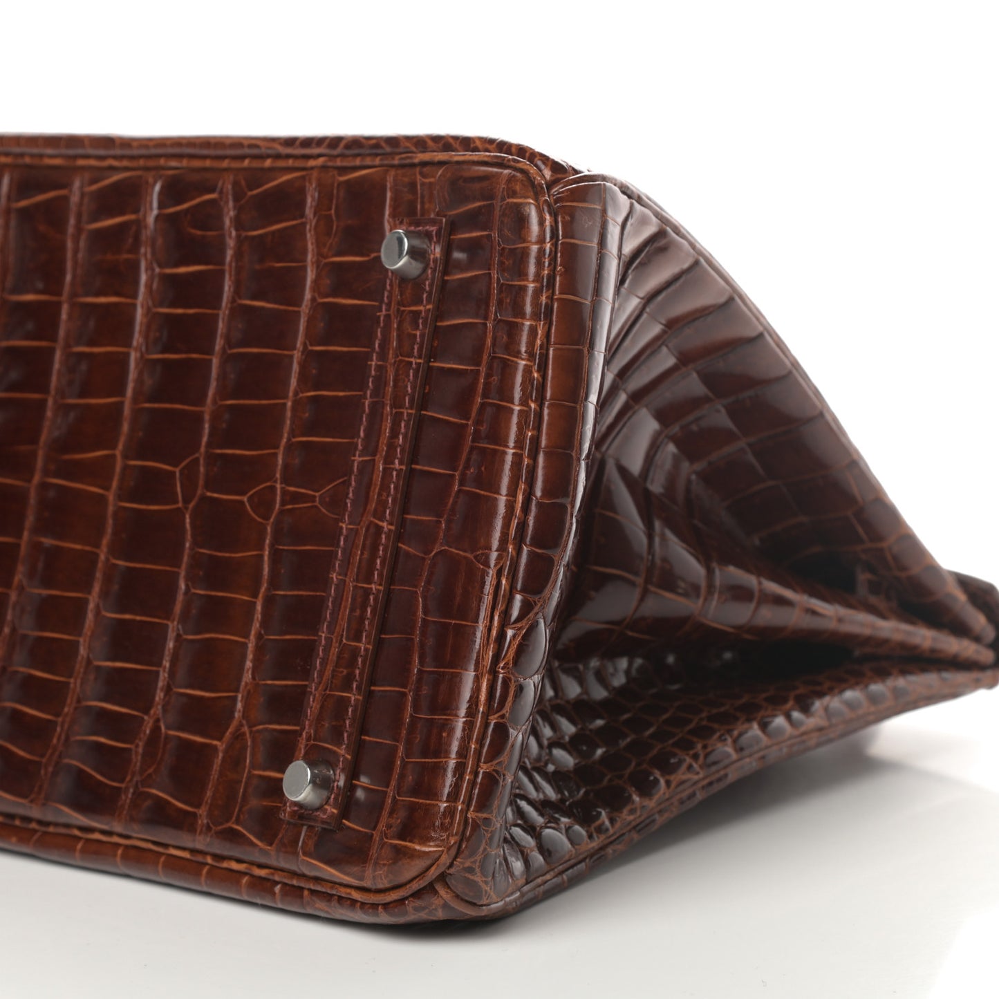 Shiny Porosus Birkin 35 Miel