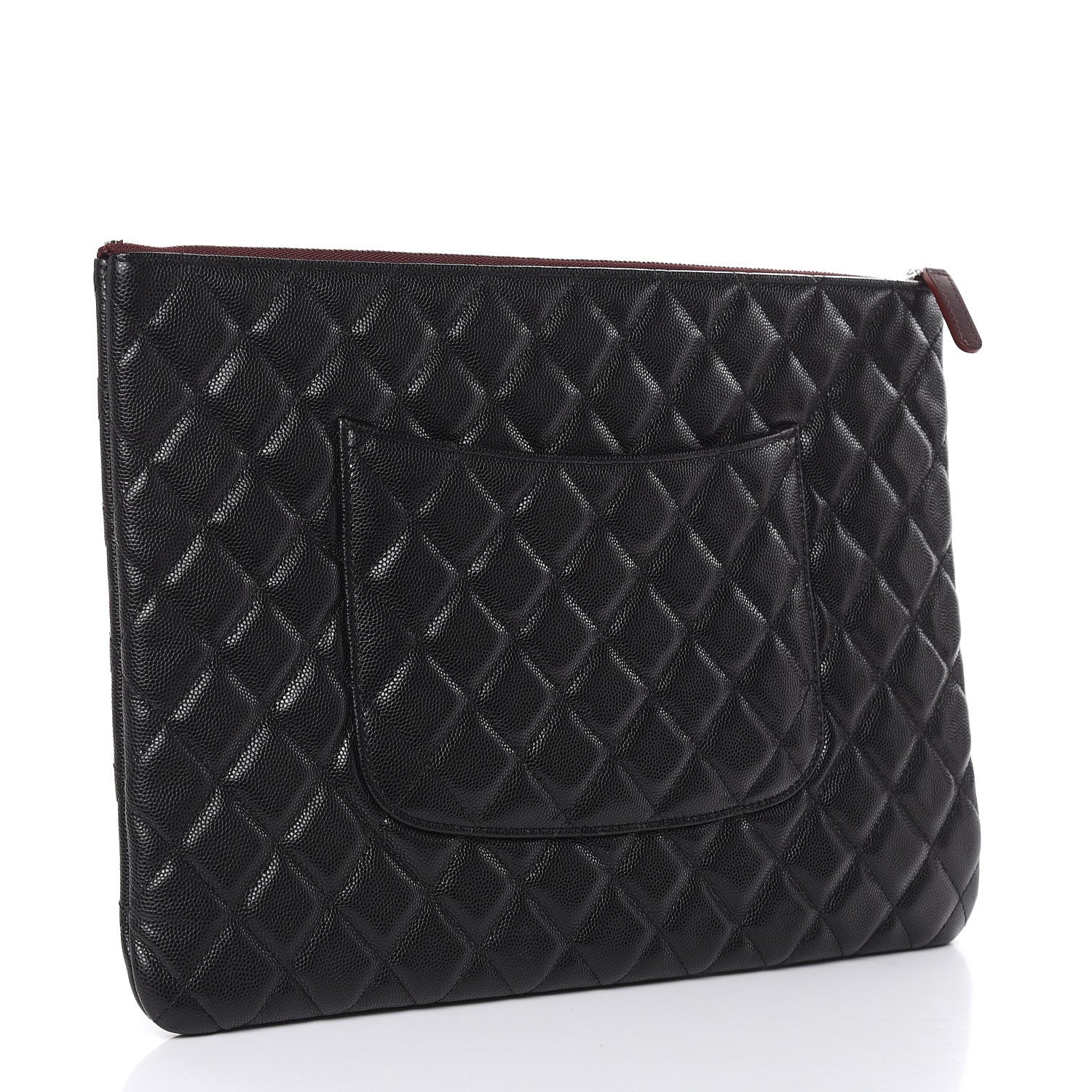 Chanel Caviar Quilted Large Cosmetic Case Black 3 of 8