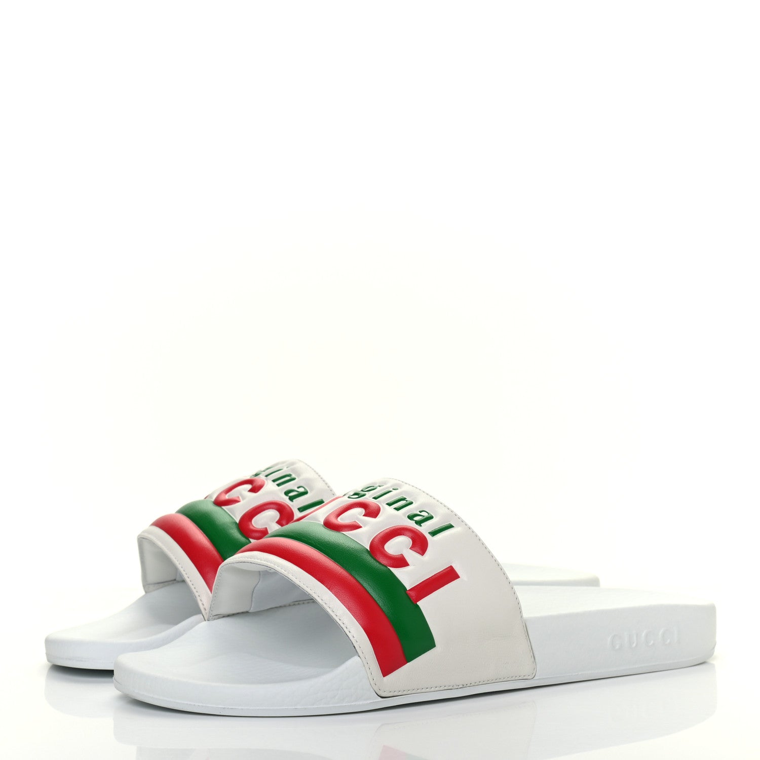 Gucci Nappa Original Gucci Mens Slide Sandals 11 Great White 3 of 9
