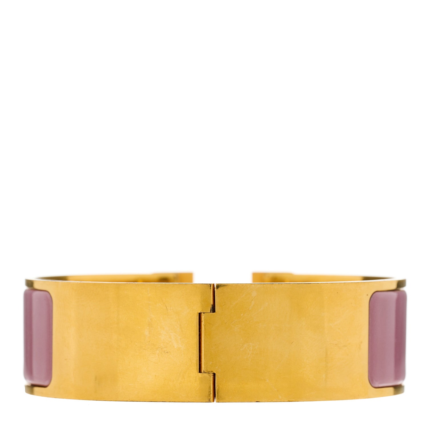 Hermes Enamel Wide Clic Clac H Bracelet GM Bois De Rose 2 of 3