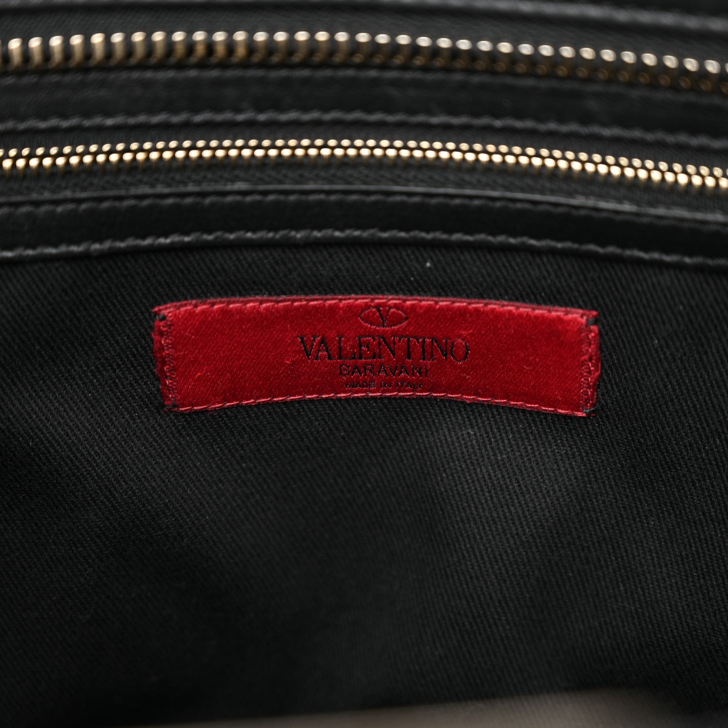 Valentino Garavani Vitello Rockstud Double Handle Tote Black 6 of 13