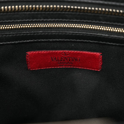 Valentino Garavani Vitello Rockstud Double Handle Tote Black 6 of 13