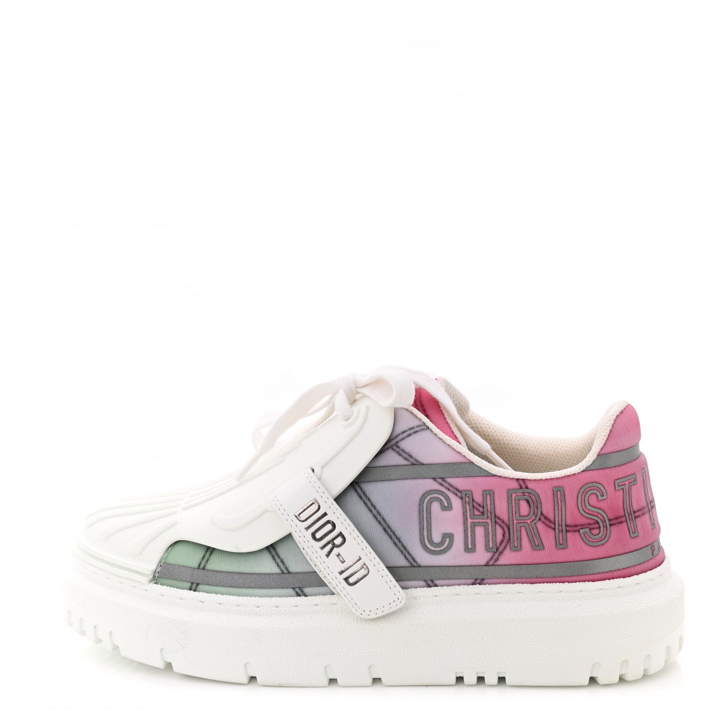 Nylon Shaded Dior-ID Platform Sneakers 36 Multicolor Framboise