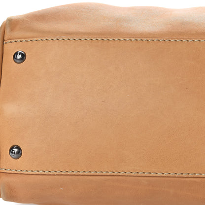 Fendi Vitello Saddle Cuoio Romano Selleria Large Peekaboo Iconic Satchel Saddle Ocra Moro 13 of 13
