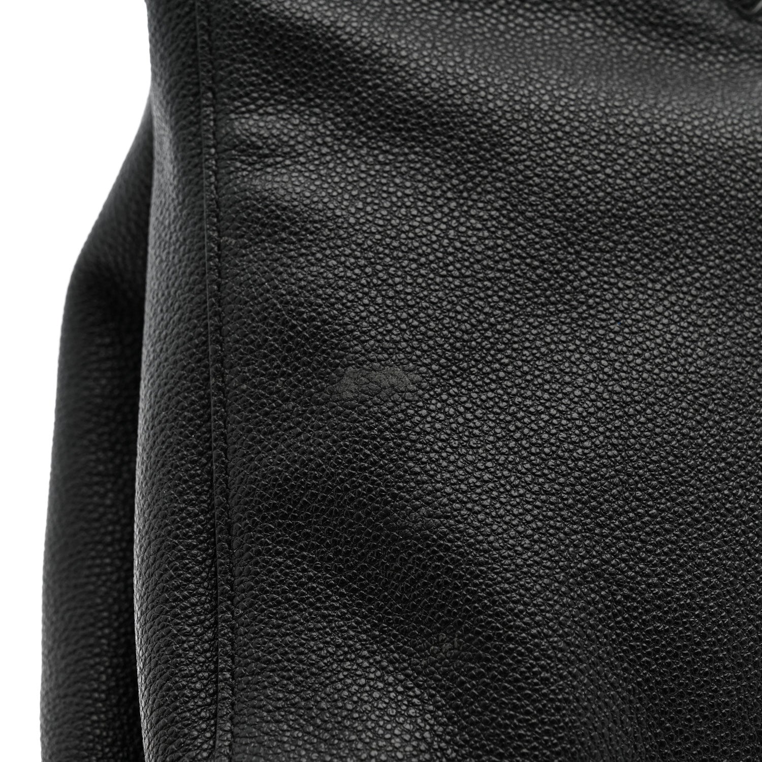 Saint Laurent Grained Calfskin Medium Cabas Rive Gauche Black 41 of 41