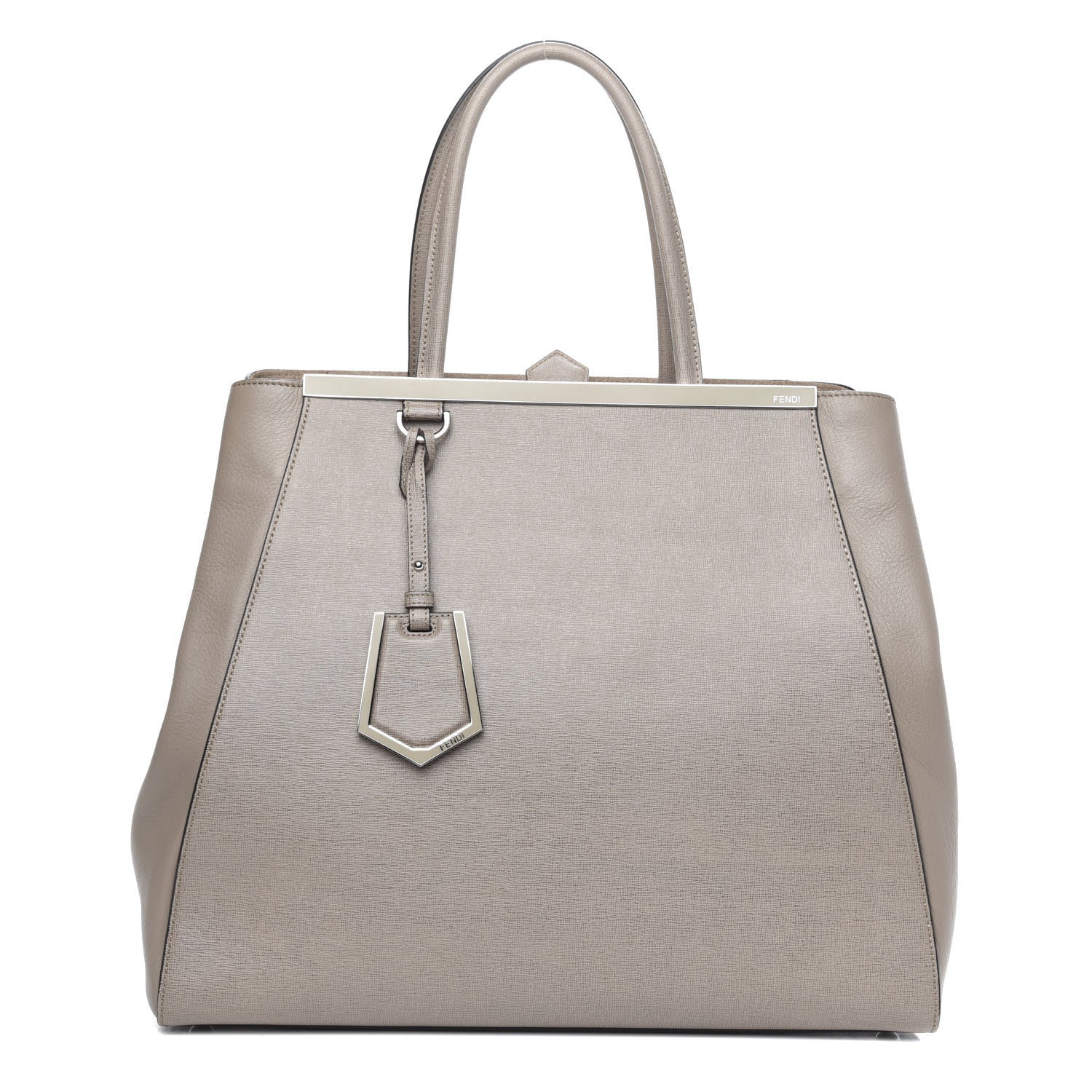 Fendi Vitello Elite Large 2Jours Tote Tortora 1 of 10
