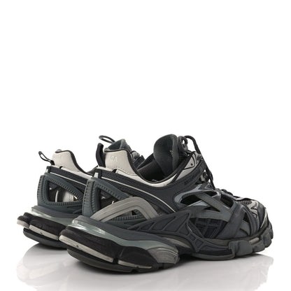 Balenciaga Rubber Mesh Bi-Color Womens Track.2 Open Sneakers 41 Grey Black 4 of 9