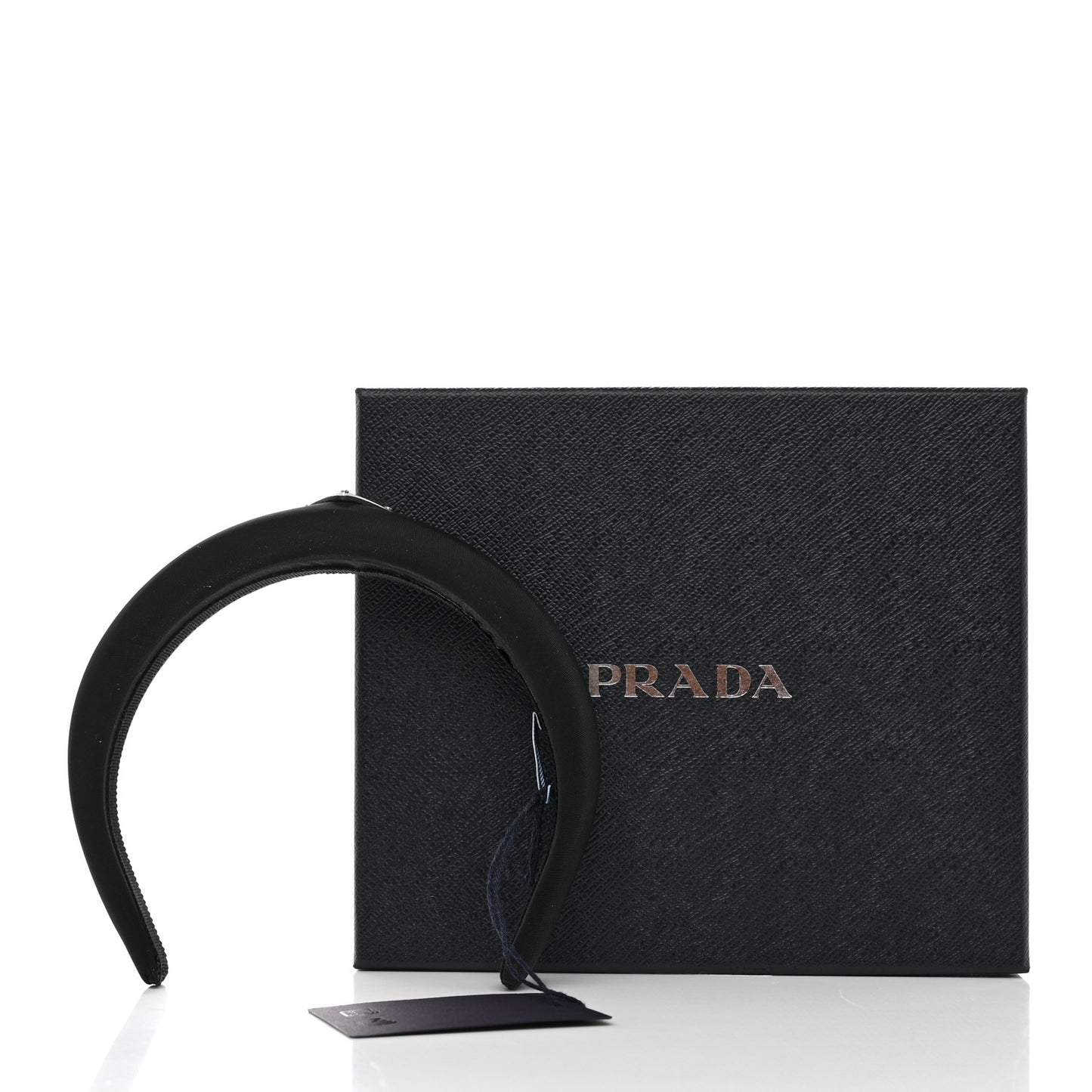 Re-Nylon Metal Triangle Logo Headband Black