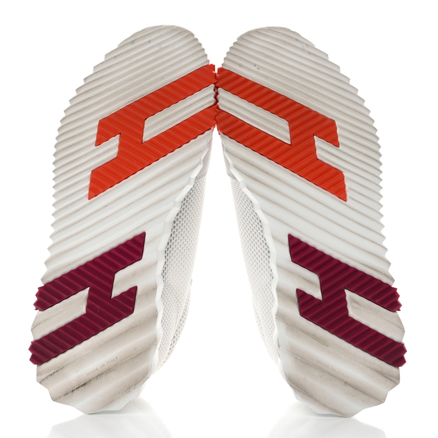 Air Mesh Suede Goatskin Bouncing Sneakers 37 White Orange Pink