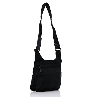 Prada Tessuto Nylon Saffiano Flat Messenger Bag Black 3 of 17