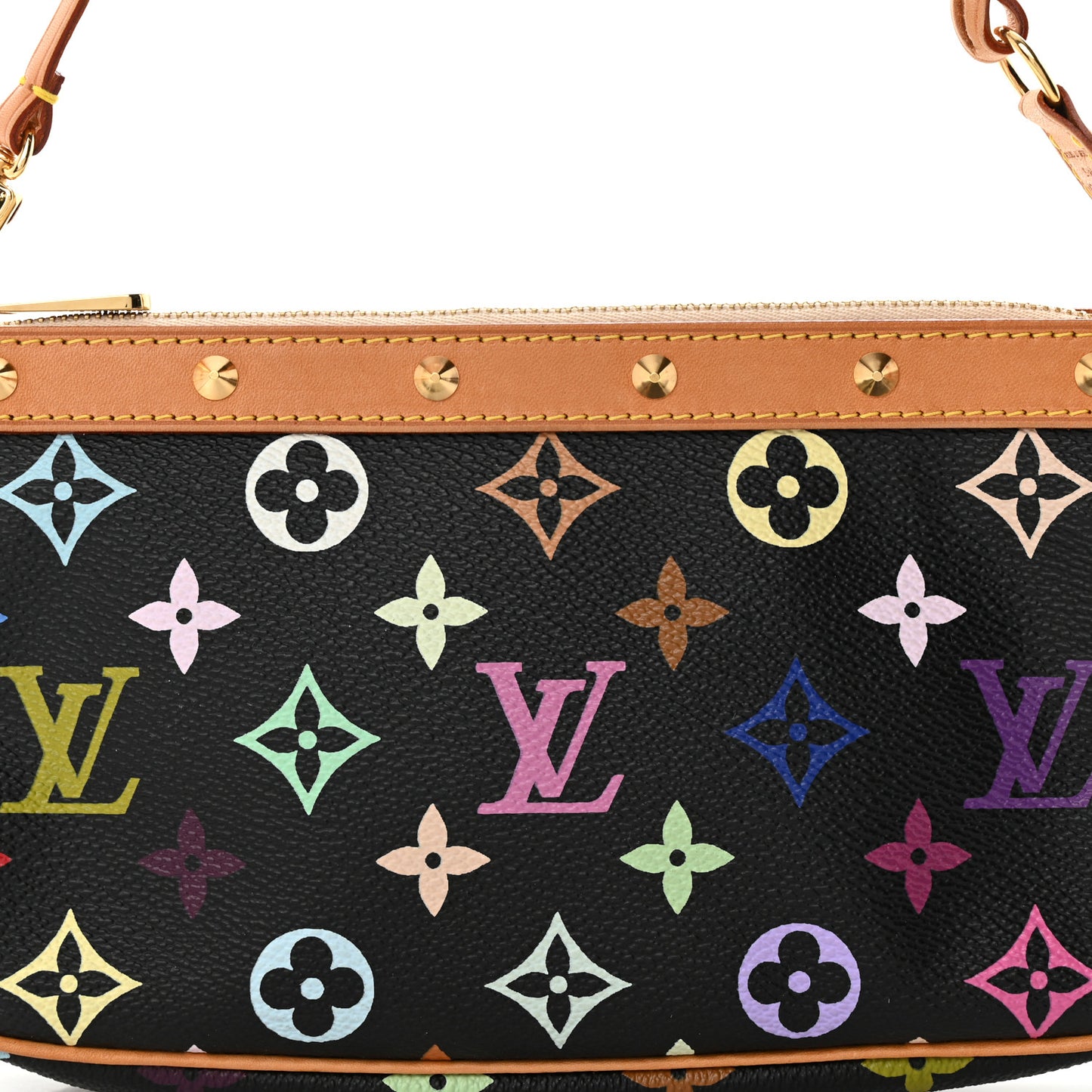 Monogram Multicolor Pochette Accessories Black