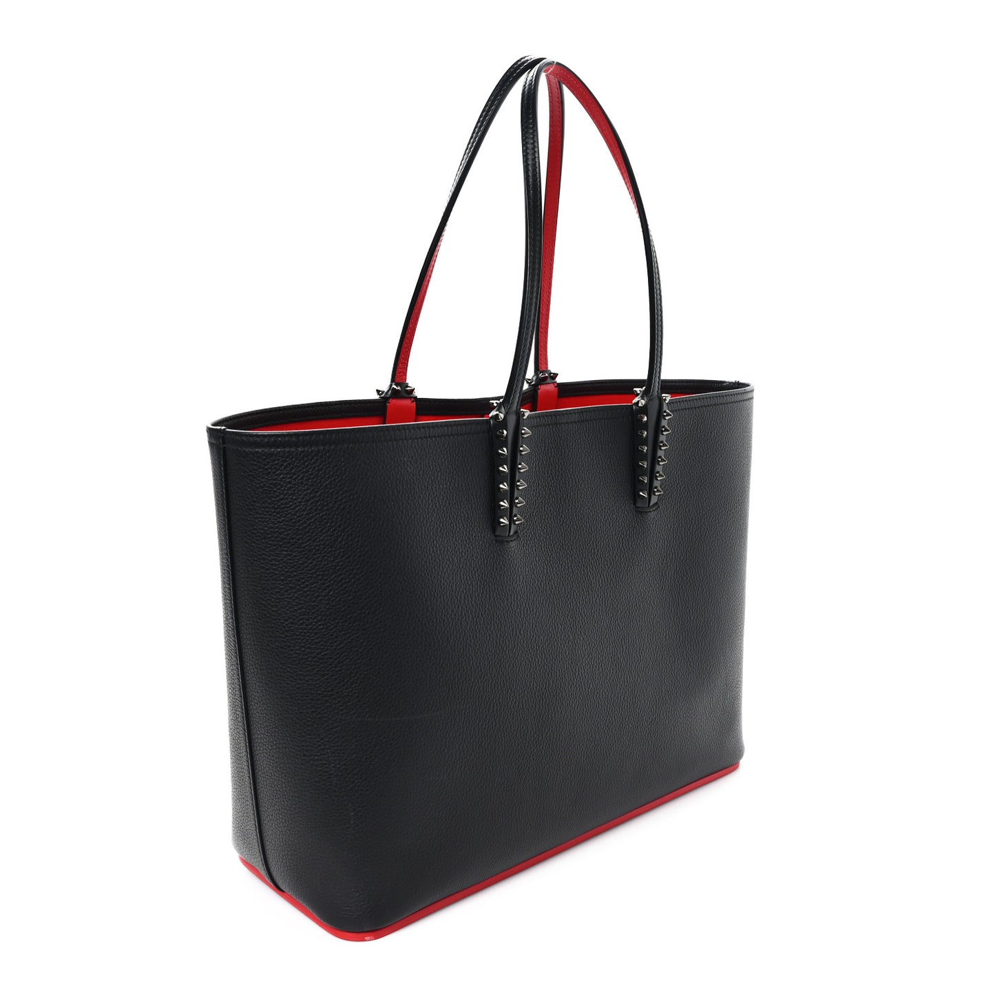 Calfskin Spikes East West Cabata Tote Black