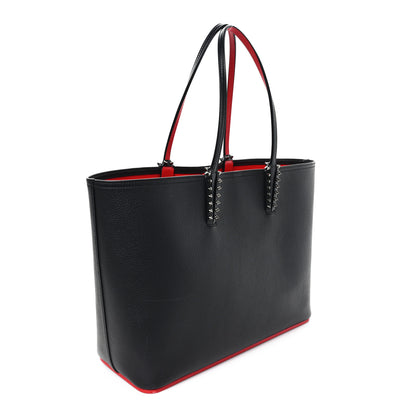 Christian Louboutin Calfskin Spikes East West Cabata Tote Black 4 of 12