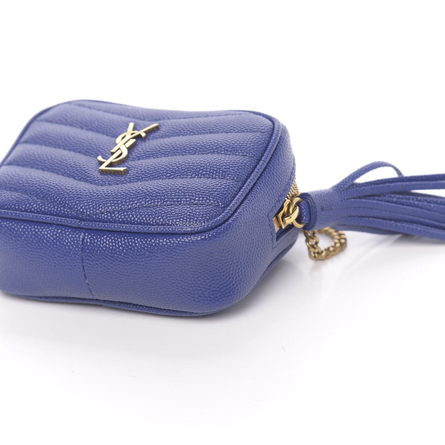 Grain De Poudre Matelasse Monogram Baby Lou Camera Bag Sapphire Blue