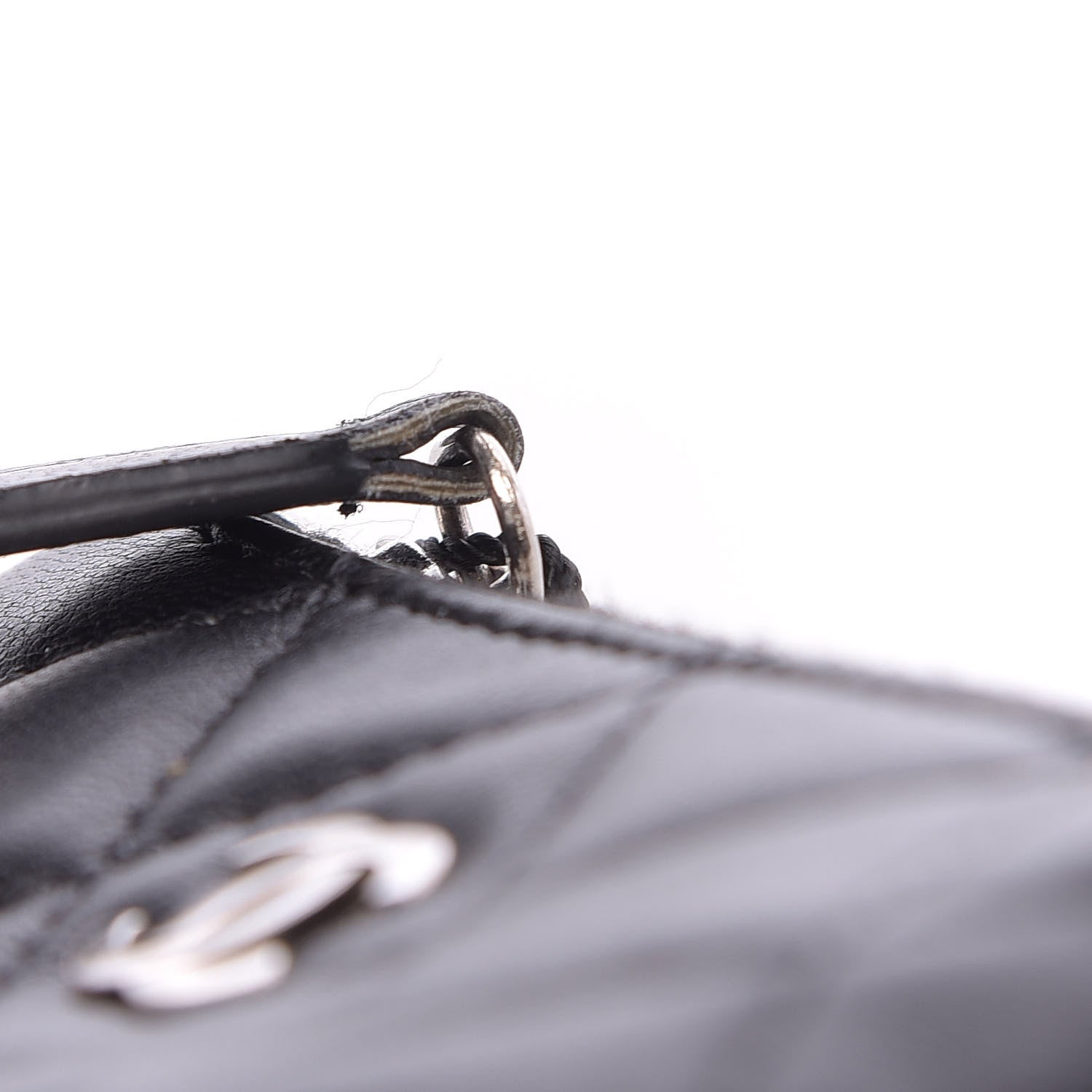 Chanel Lambskin Quilted Key Holder Case Black 9 of 10