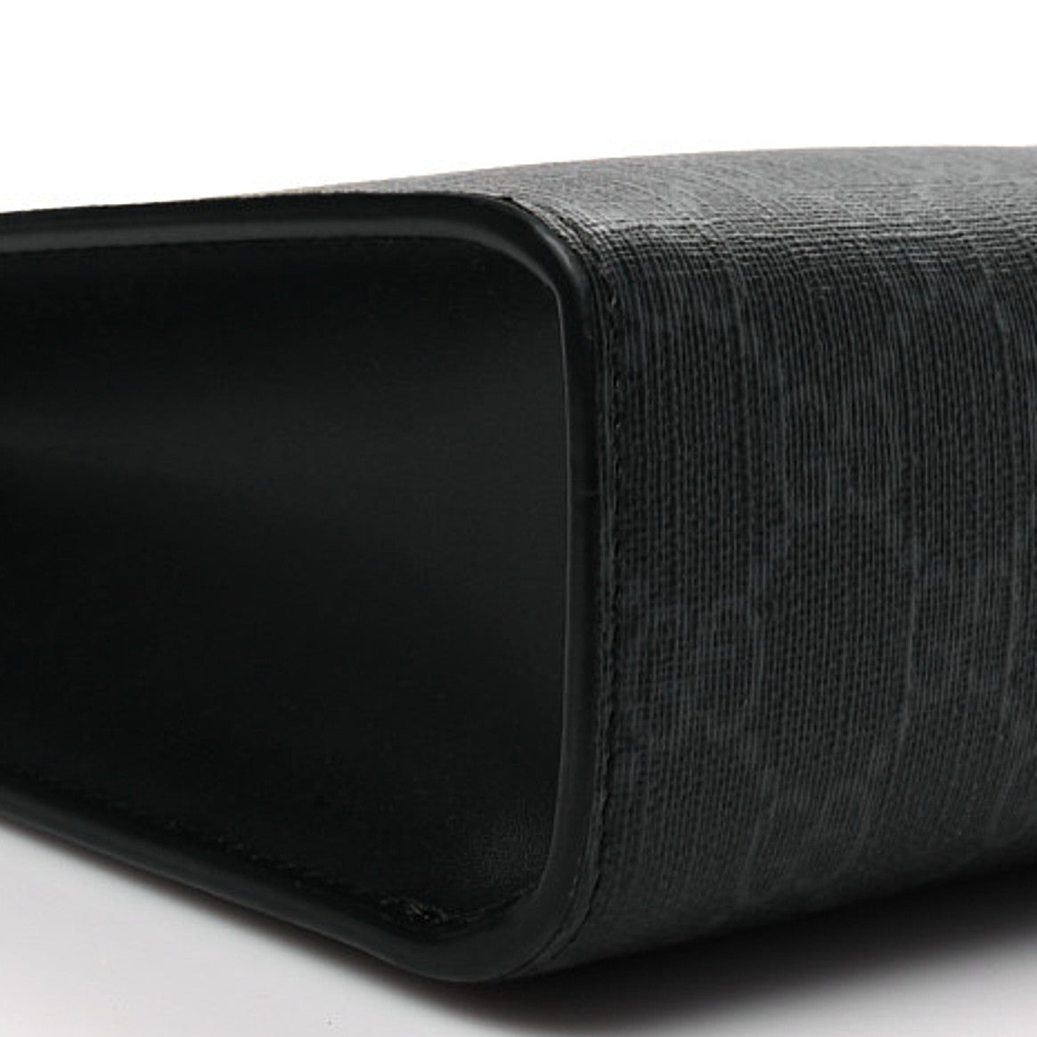 GG Supreme Monogram Selleria Calfskin Web New Web Cosmetic Case Black