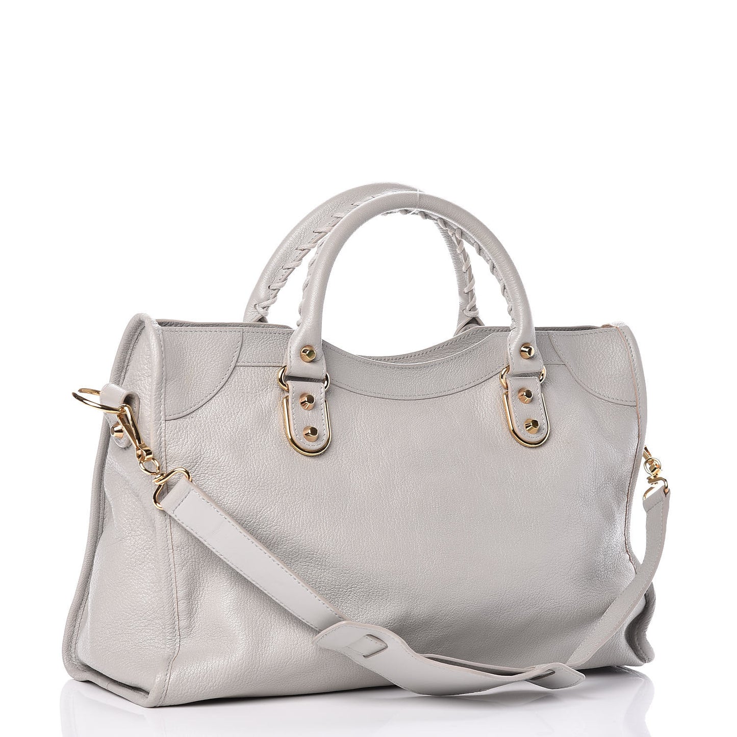Chevre Gold Metallic Edge Hardware City Gris Glace