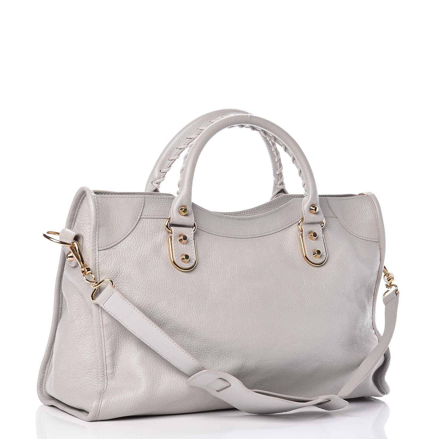 Balenciaga Chevre Gold Metallic Edge Hardware City Gris Glace 3 of 9