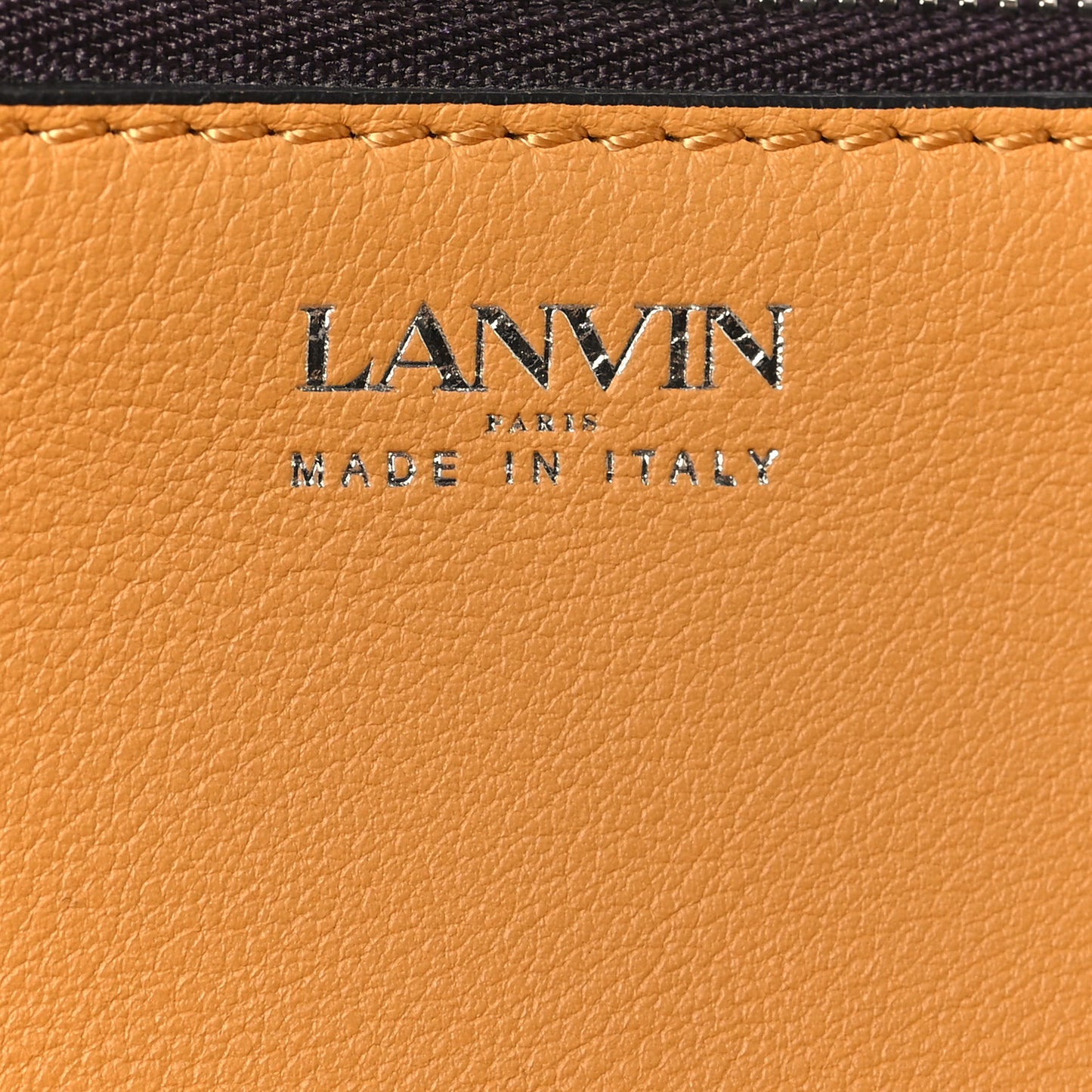Suede Calfskin Hook Bag Brown Yellow