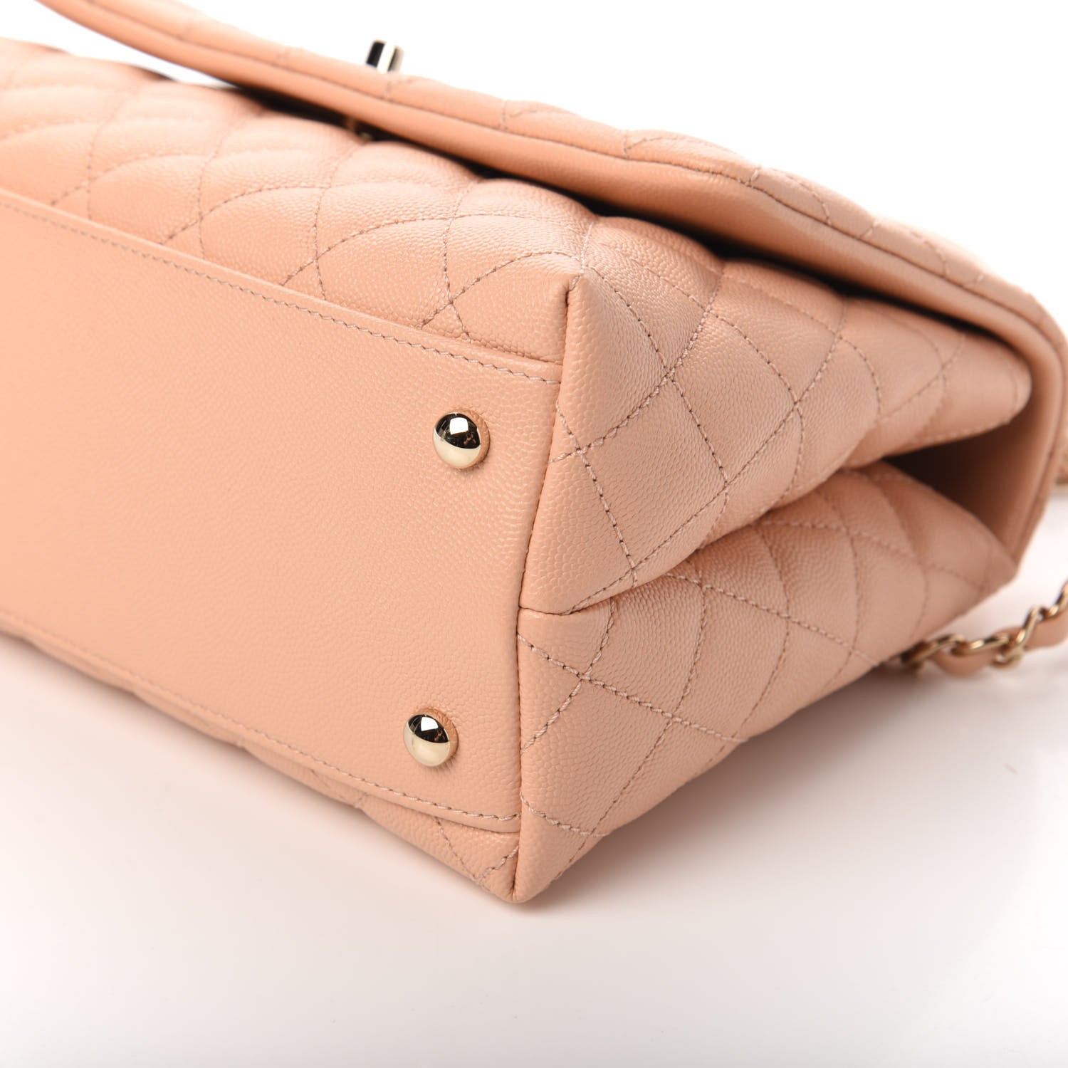 Chanel Caviar Quilted Small Coco Handle Flap Light Pink 7 of 11