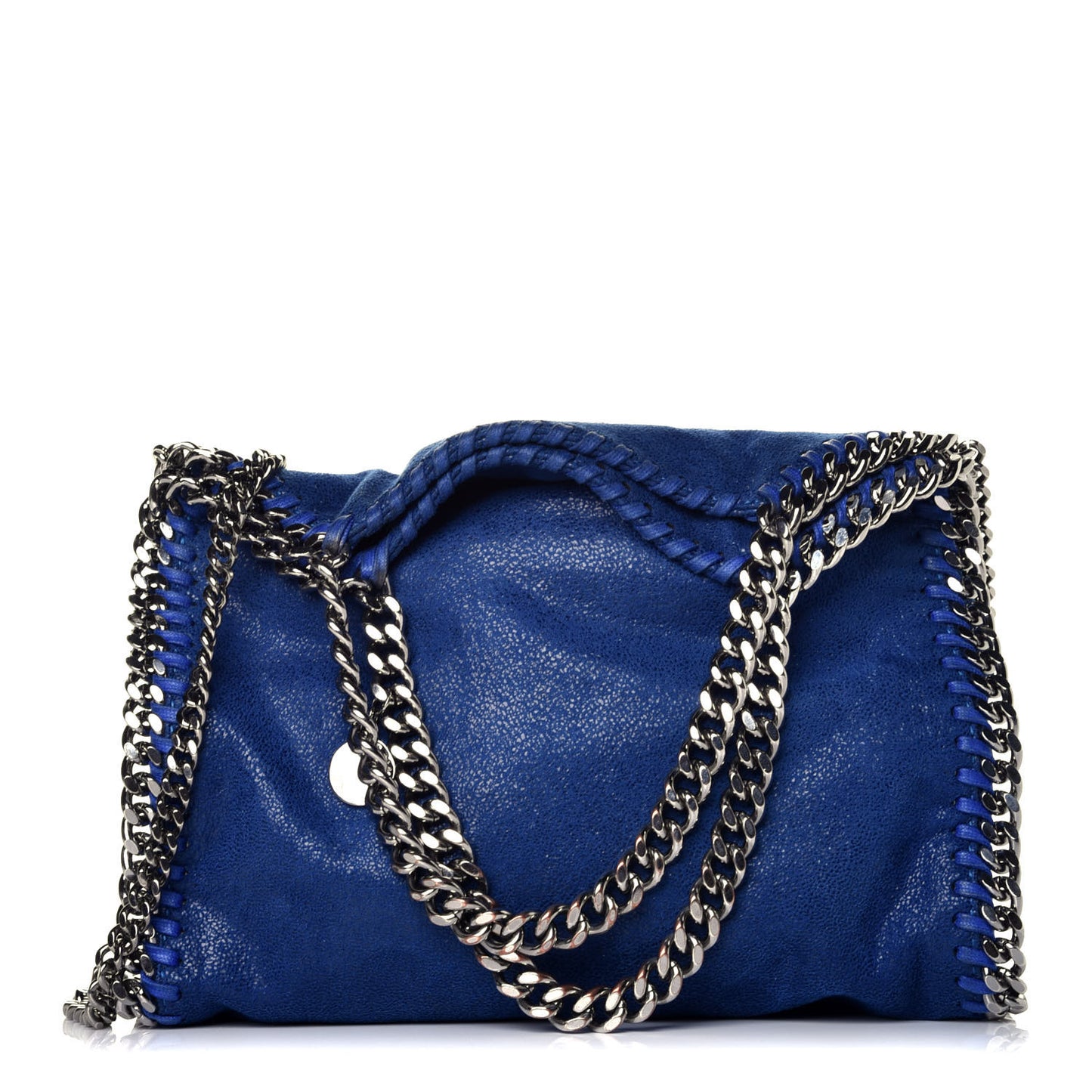 Shaggy Deer Mini Falabella Fold Over Tote Blue