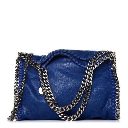 Stella McCartney Shaggy Deer Mini Falabella Fold Over Tote Blue 1 of 9
