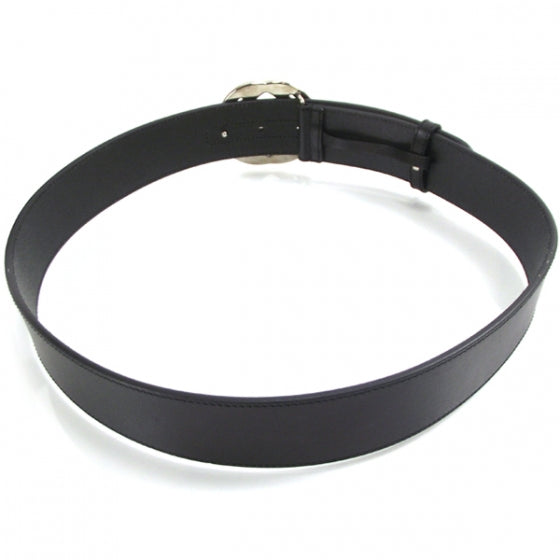 Leather GG Belt Black 32