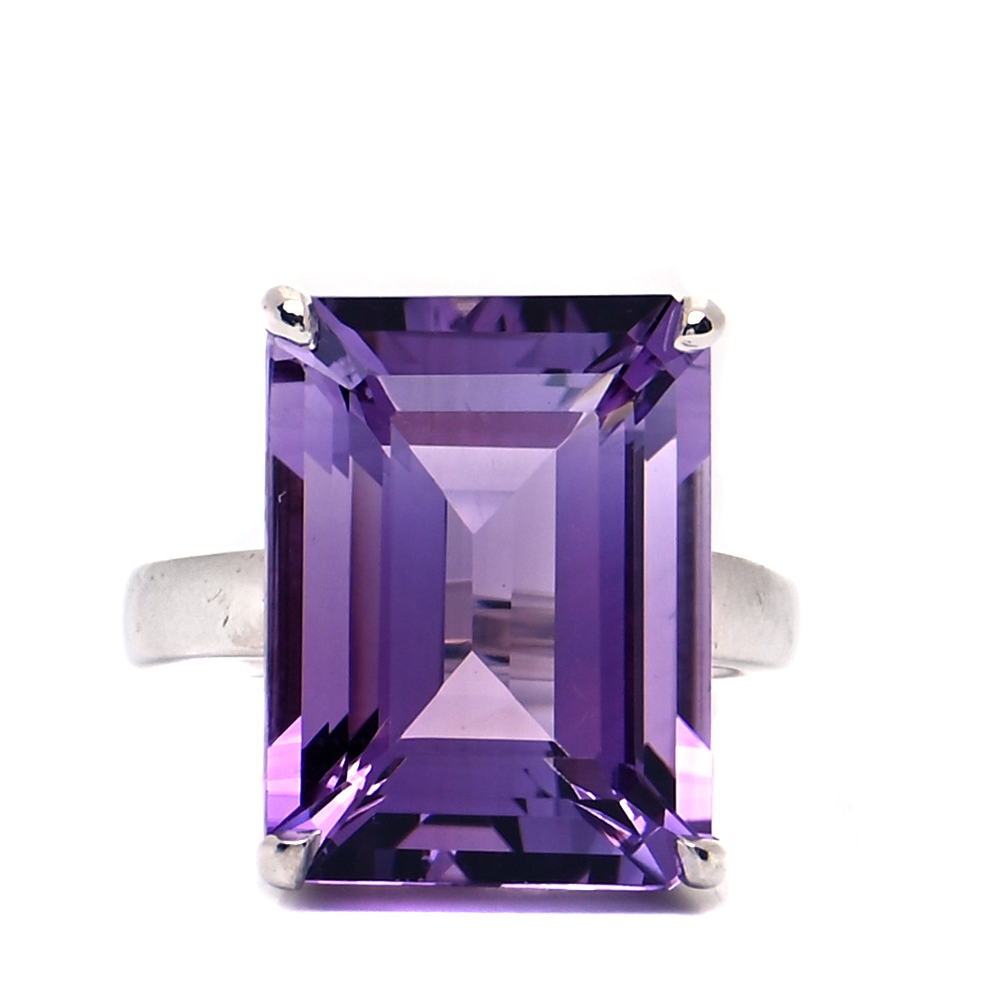 Sterling Silver Amethyst Sparklers Cocktail Ring 47 4