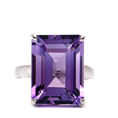 Tiffany Sterling Silver Amethyst Sparklers Cocktail Ring 47 4 1 of 6