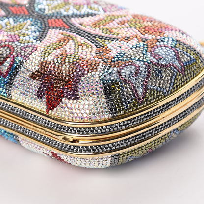 Judith Leiber Swarovski Crystal Flower Minaudiere Clutch Gold 9 of 10