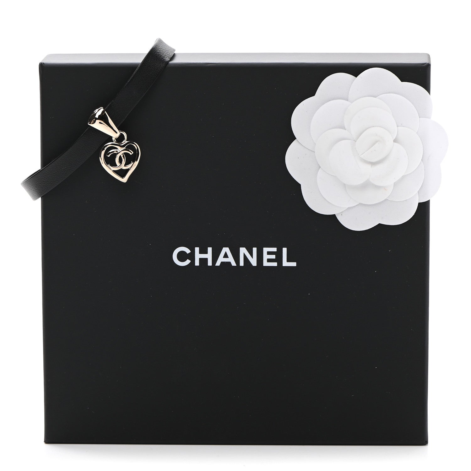 Chanel Lambskin CC Heart Choker Necklace Black 6 of 6