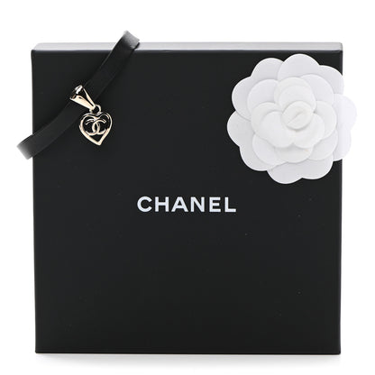 Chanel Lambskin CC Heart Choker Necklace Black 6 of 6