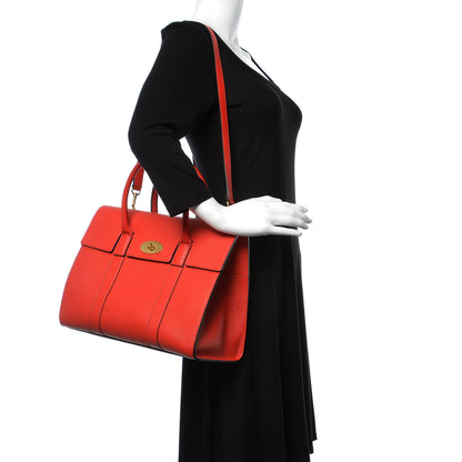 Mulberry Small Classic Grain Calfskin New Bayswater Fiery Red 2 of 11
