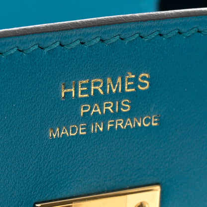 Hermes Tadelakt Birkin 25 Bleu Izmir 6 of 12