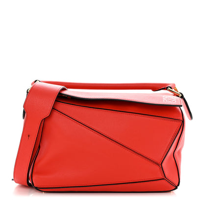 Loewe Calfskin Small Puzzle Bag Scarlet 1 of 12