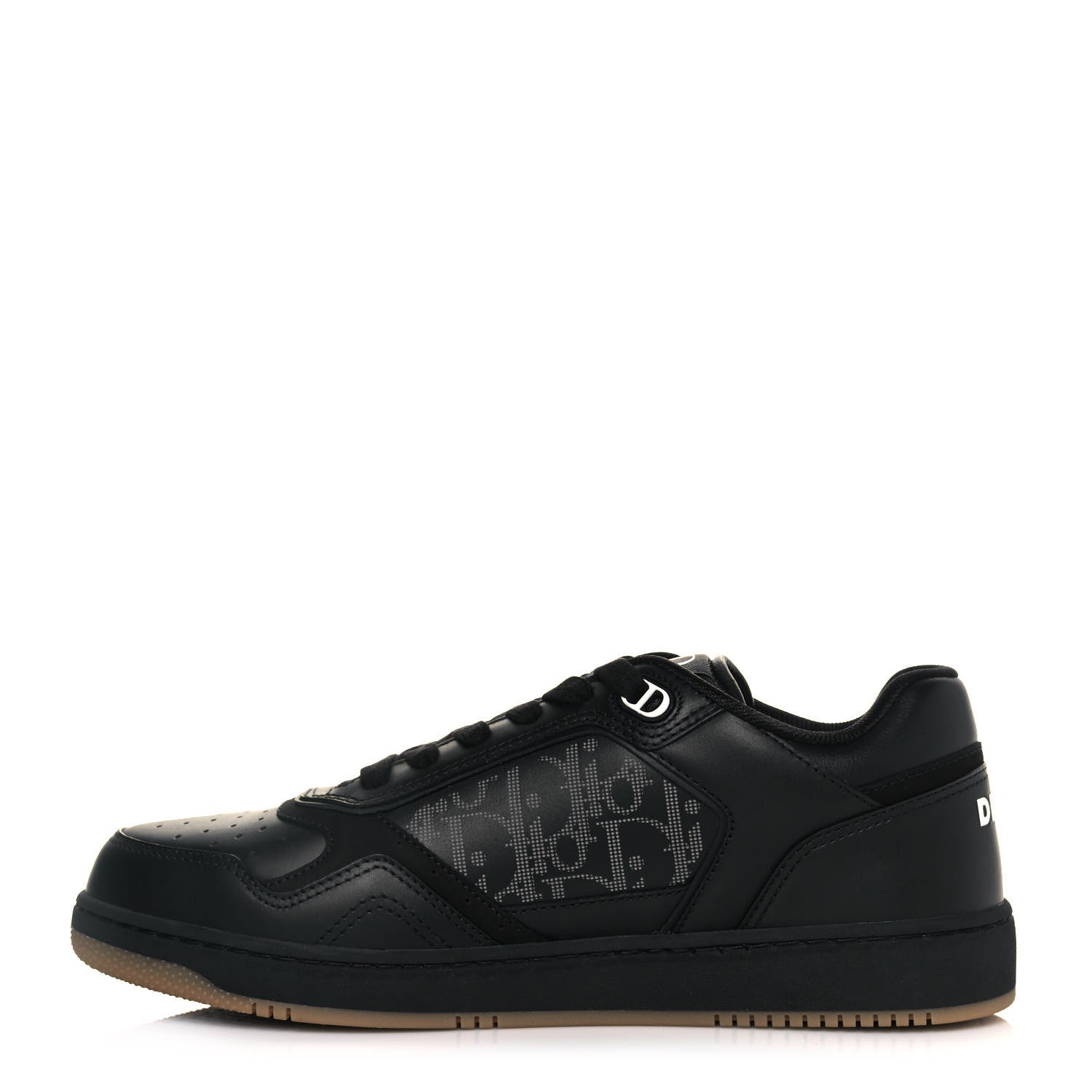 Christian Dior Smooth Calfskin Oblique Galaxy Mens B27 Low Top Sneakers 41 Black Beige 1 of 7