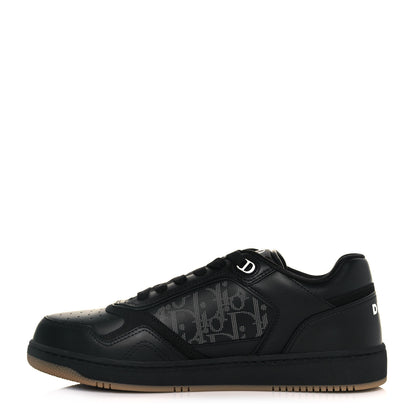 Christian Dior Smooth Calfskin Oblique Galaxy Mens B27 Low Top Sneakers 41 Black Beige 1 of 7
