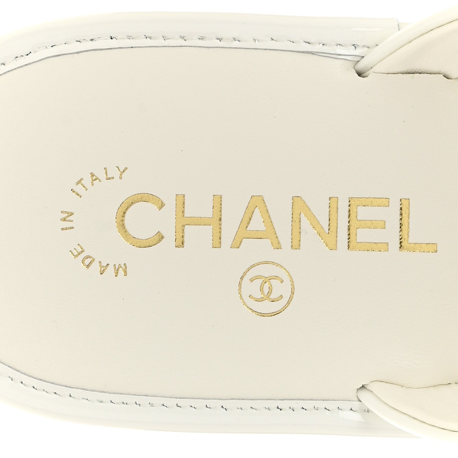 Chanel Patent Calfskin Camellia Thong Sandals 37.5 White 7 of 10