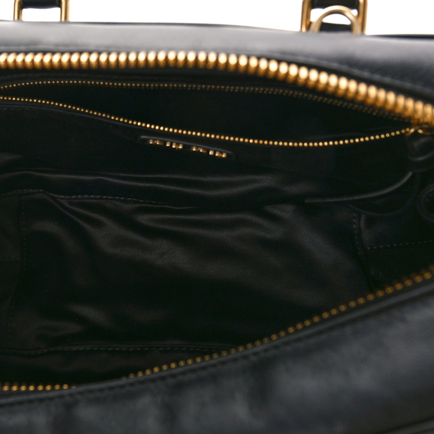 Calfskin Arcadie Top Handle Bag Black