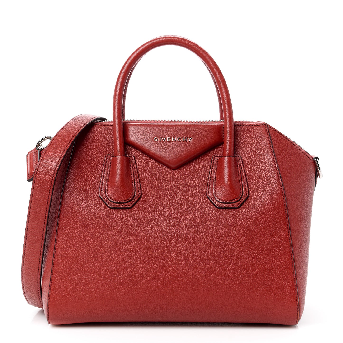 Sugar Goatskin Small Antigona Vermillon
