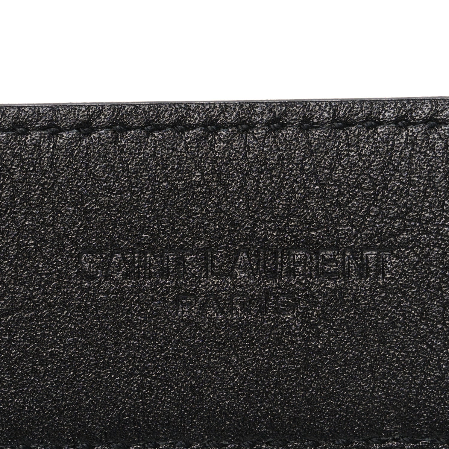 Saint Laurent Grained Calfskin Monogram Cassandre Square Buckle Belt 85 34 Black 5 of 6