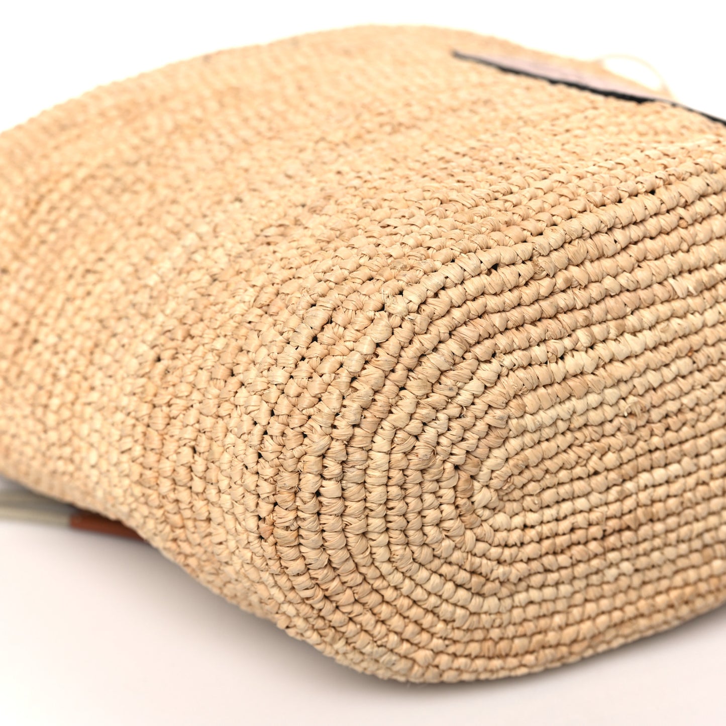 Calfskin Raffia Anagram Paulas Ibiza Pochette Bag Natural Tan
