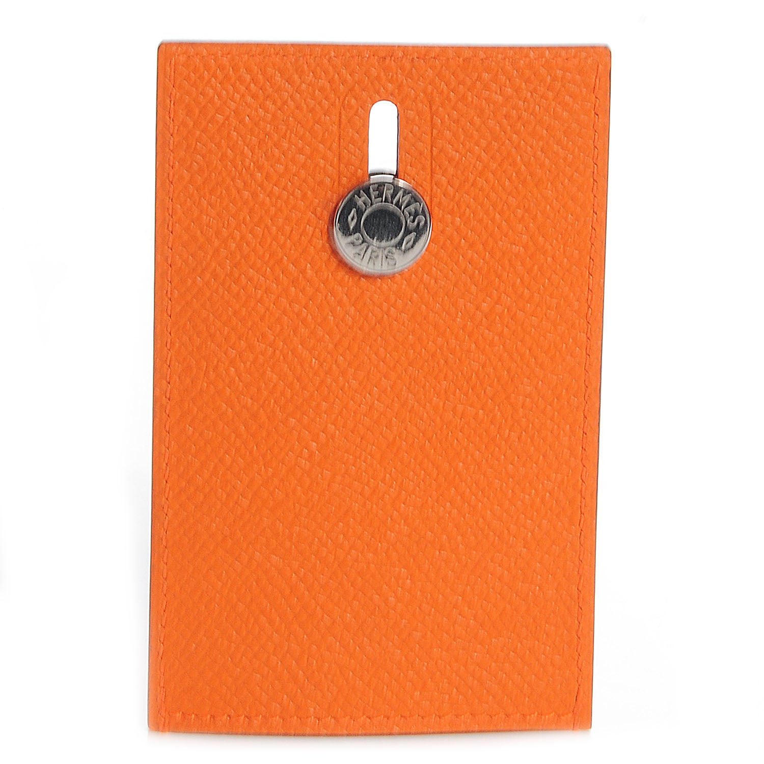 Hermes Epsom Diabolo Card Holder Case Orange 1 of 8