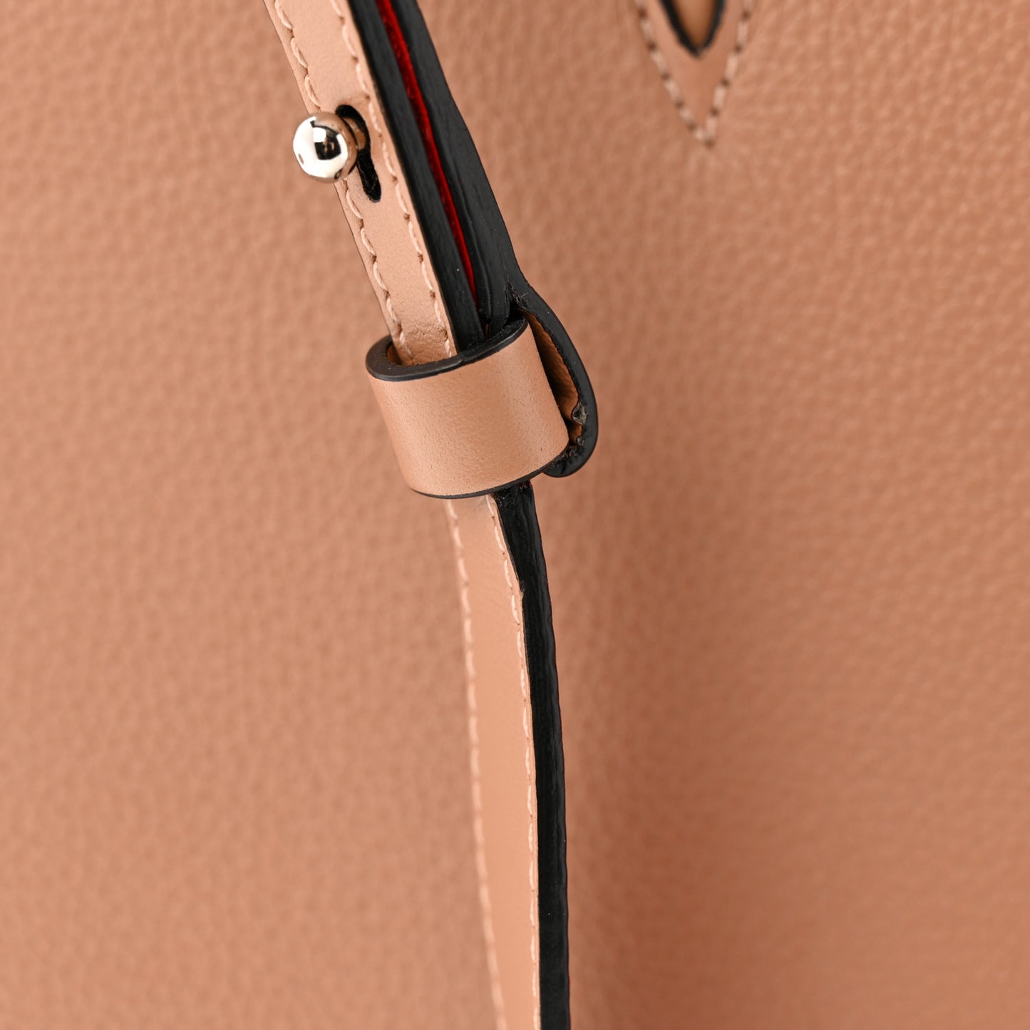 Calfskin Patent Studded Large Paloma Nude