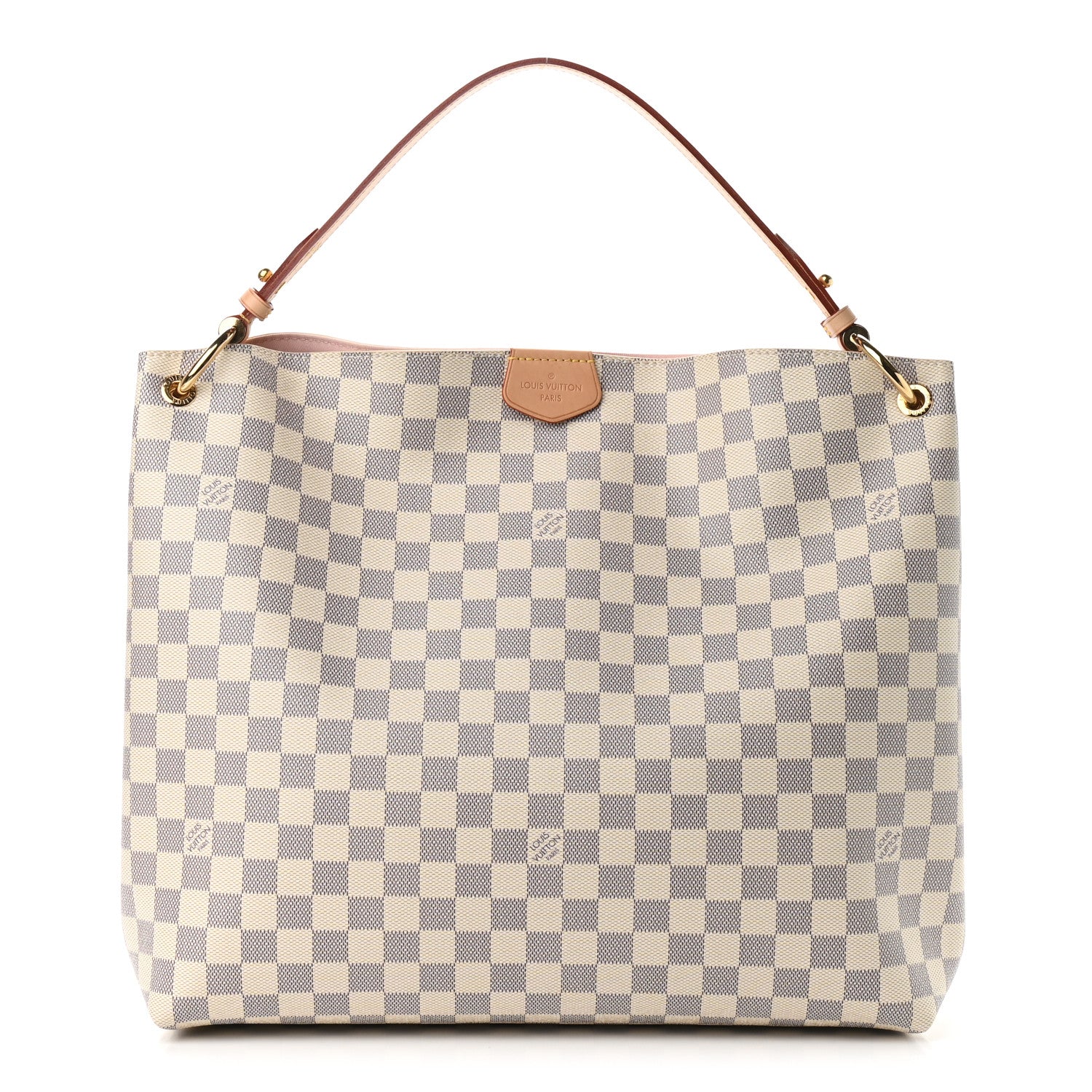 Louis Vuitton Damier Azur Graceful MM Rose Ballerine 1 of 9