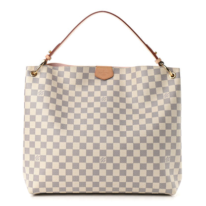 Louis Vuitton Damier Azur Graceful MM Rose Ballerine 1 of 9